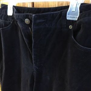 Black velveteen warm jeans tall